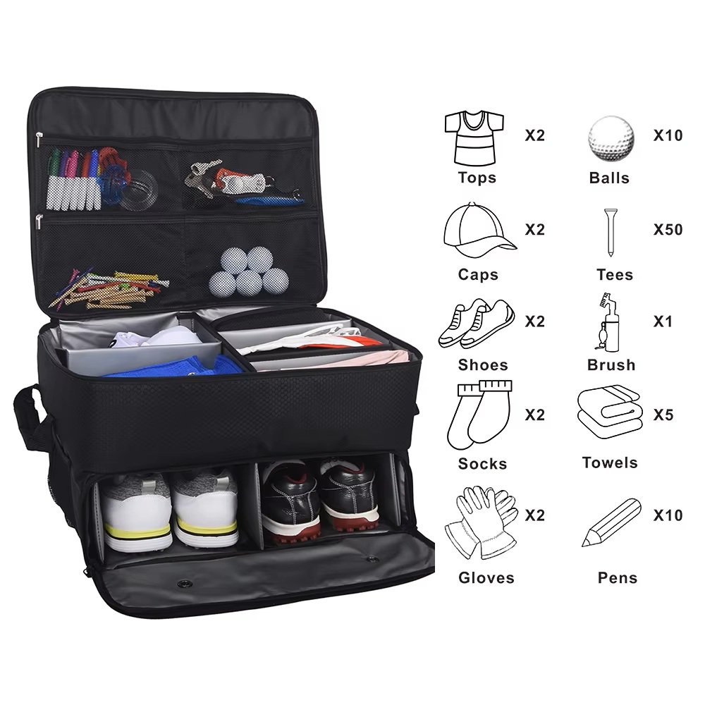 Travel Organizer Men - Organizador de Maletero para Golf, Compartimento
