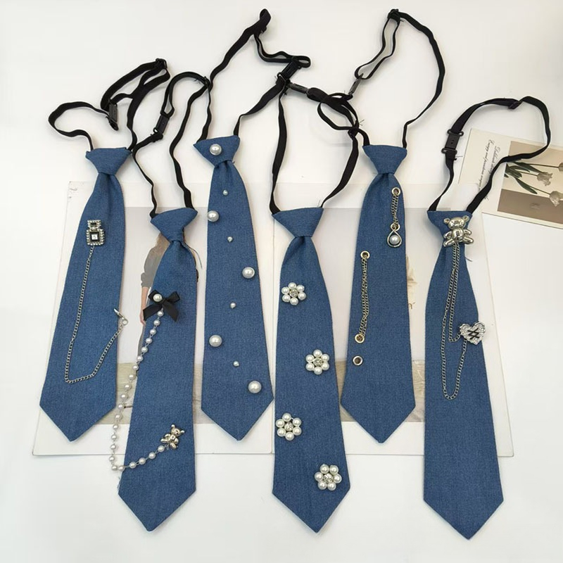 Corbata azul estilo vaquero, c - Men Accessories Neck Chain reseña y precio