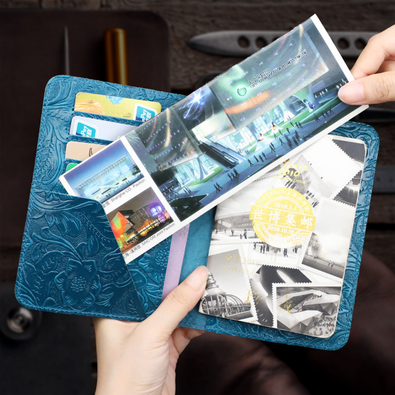Porta pasaporte de cuero genui - Travel Organizer Men reseña y precio