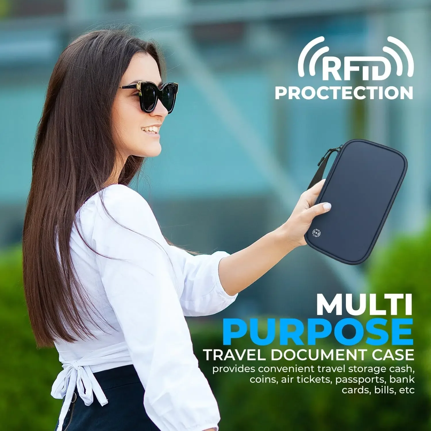 Funda ligera para pasaporte de - Travel Organizer Men reseña y precio
