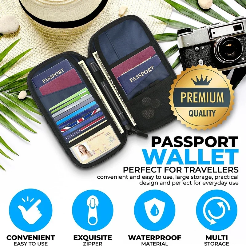 Funda ligera para pasaporte de - Travel Organizer Men reseña y precio